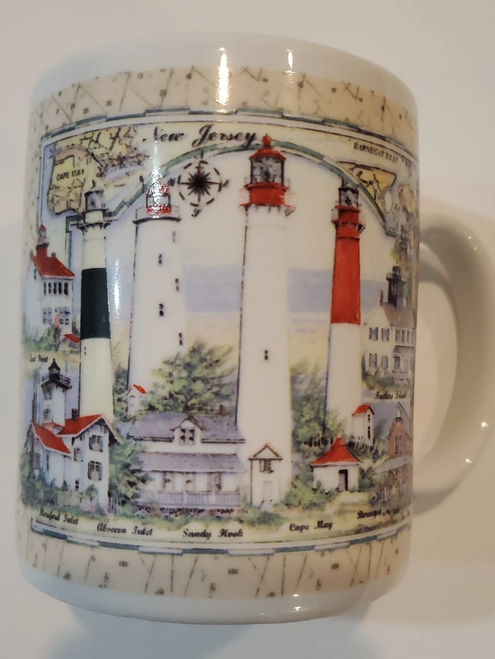 New Jersey Lighthouses Mug 12 Oz Lighthouse Coffe Mug
